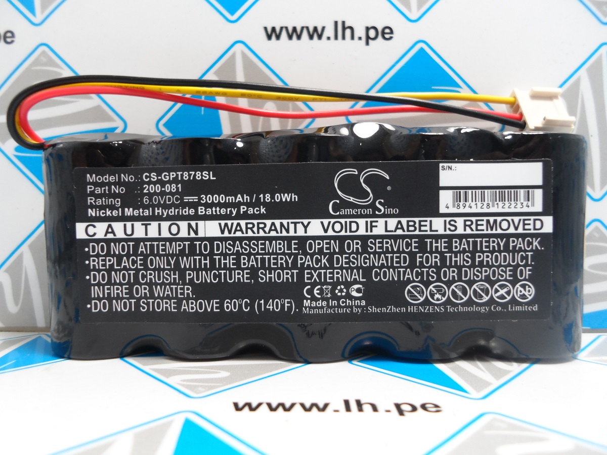 200-081 CS-GPT878SL         Batería de repuesto para GE Panametrics PT878 Caudalímetro
